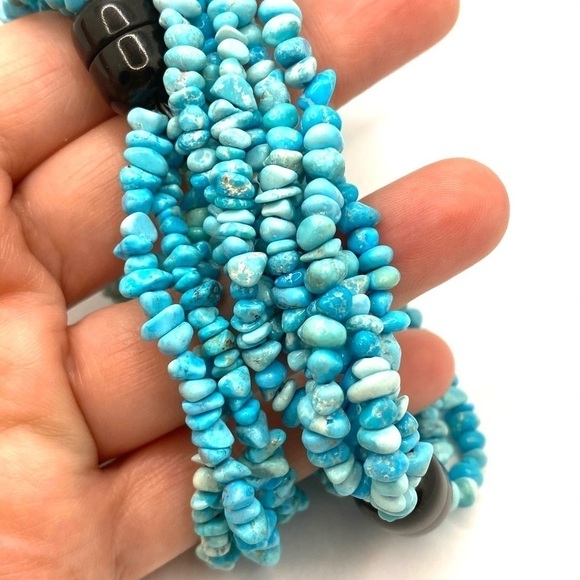 Howlite Multi Stand Necklace / Bracelet 3 Segments - Picture 8 of 9